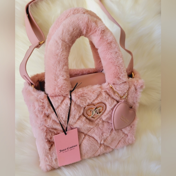 🩷🩷JUICY COUTURE DUSTY BLUSH MINI TOTE BAG🩷🩷 - Picture 2 of 8